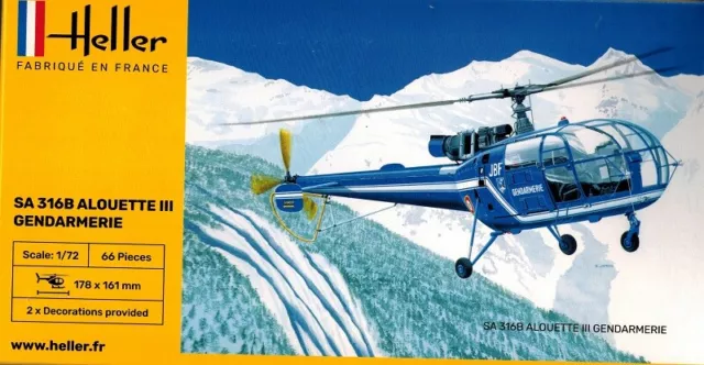 Heller 80286 - SA 316B Alouette III Gendarmerie - - 1:72