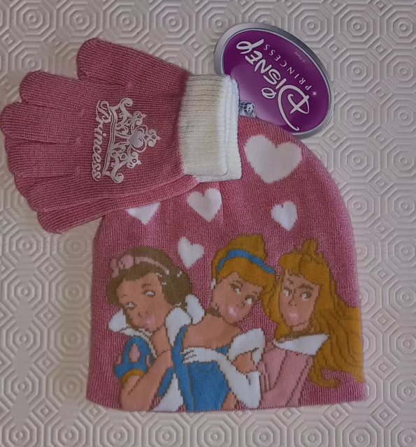 Disney Très joli ensemble bonnet et gants Princesses - Neuf avec étiquette