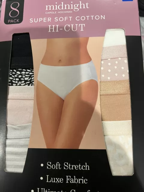 Midnight Carole Hochman Ladies' 8-Pack Super Soft Cotton Hi-Cut
