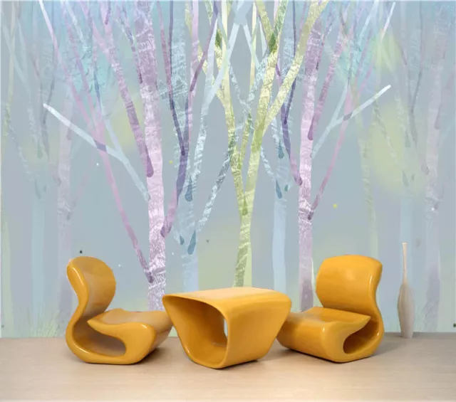 De nombreux arbres lumineuse 3D Plein Mur Mural Photo Papier Peint Impression Ma