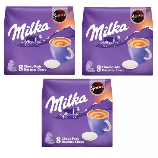 6X 8 SENSEO Chocolat Milka Pads Sans Café pour Porte-Double Délice EUR  40,76 - PicClick FR