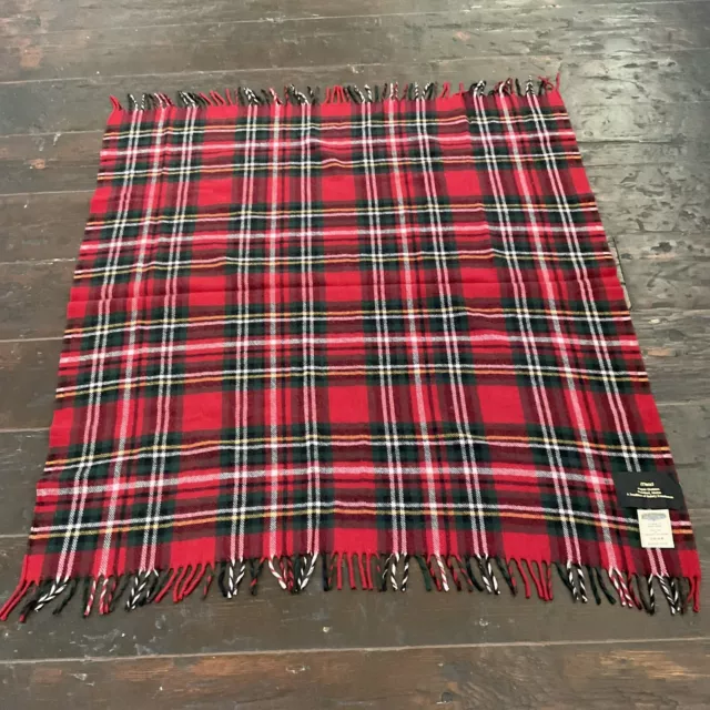 Faribault Woolen Company 100% Pure Wool Blanket 54”x49” Red Green Mead Edition