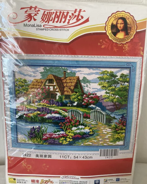 Cross Stitch Kit. Cottage And Scenery