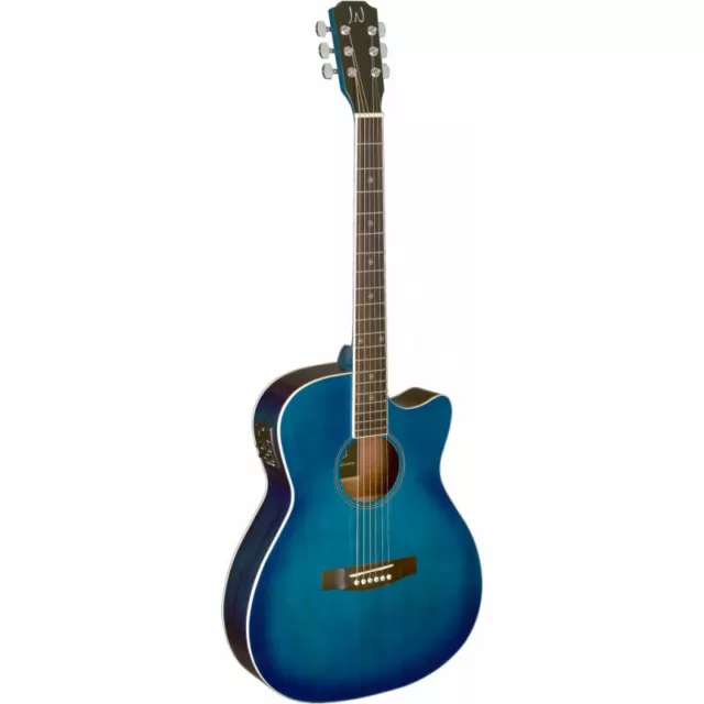 J. Neligan BES-ACE TBB - Guitare électro-acoustique auditorium blueburst transp