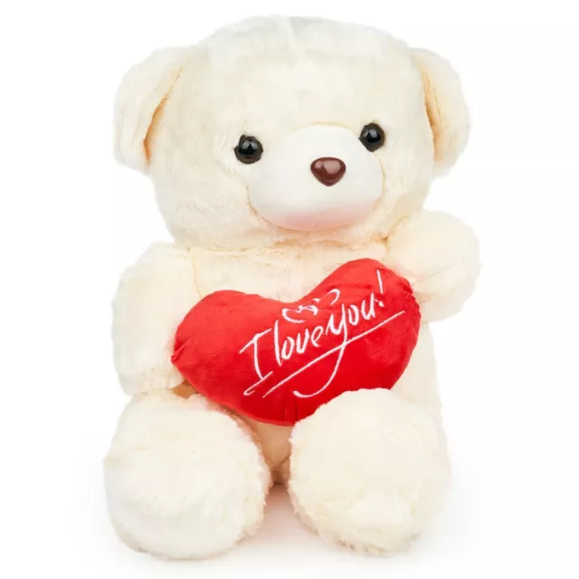I Love You Teddy Bear Valentine's Day Bear Large Love Heart Plush Gift 50cm