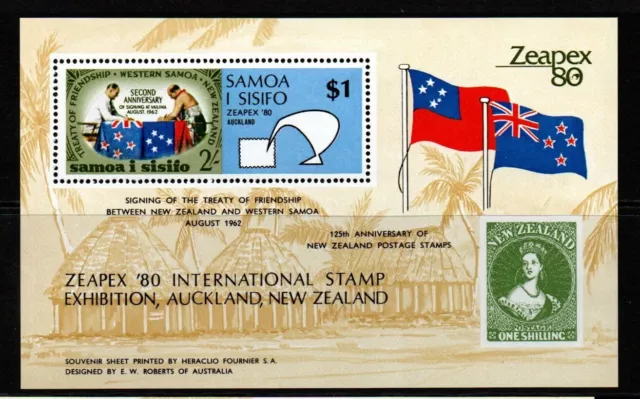 Samoa Sgms573 1980 Zeapex 80 Mnh