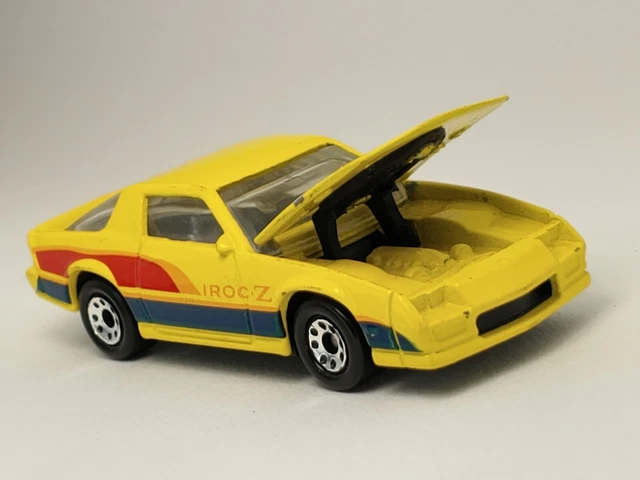 Vintage 1985 Matchbox #51 CAMARO IROC-Z28 YELLOW Diecast Hood Opens