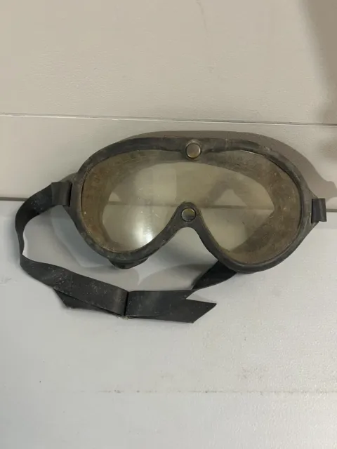 1940s WWII BOUTON Pilot Aviation Flight Goggles