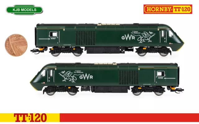 Paquete de trenes TT Hornby TT:120 TT3023M GWR, clase 43 HST 2 autos 125