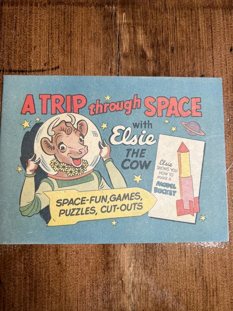 Borden's Elsie The Cow Comic A Trip Through Space Milk Dairy Promo 1960s NOS New