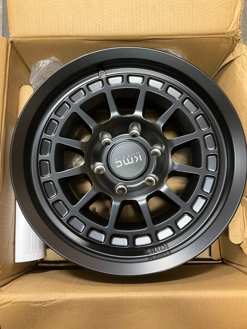 (QTY 1) KMC Wheel KM719 Canyon 17.8.5 6x139.7 0mm Black Satin FAST SHIPPING
