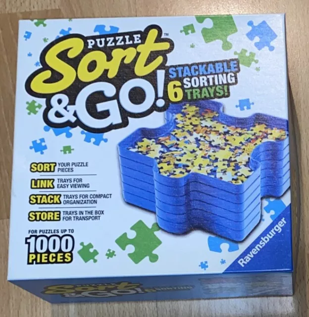 PUZZLE SORTER TRAYS 6 Stackable Trays Ravensburger £8.00 - PicClick UK