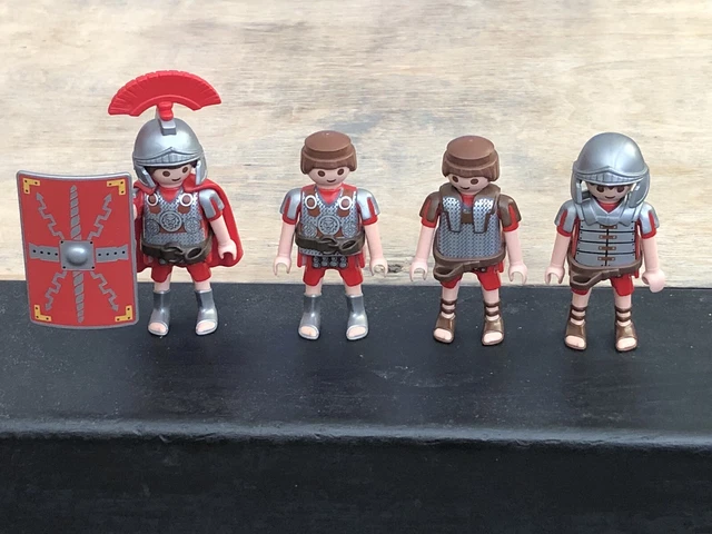 Lot Playmobil Thème Romain – Occasion – Plusieurs Personnages Et Accessoires