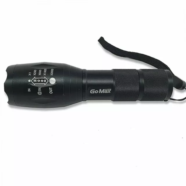 GoMax Long Range LED Flashlight with XML T6 3XAAA / 18650 Batteries NOT included 3