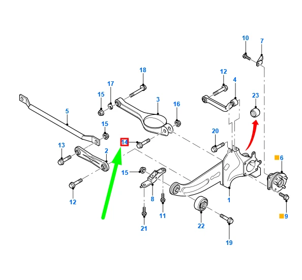 NEW FORD MONDEO Mk3 Rear Suspension Trailing Arm Bolt 6761095 Original