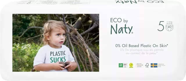 Eco by Naty Baby Öko Windeln - umweltfreundliche Premium-Bio Windeln aus