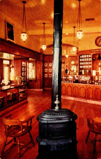 Pot-Bellied Stove in Upjohn's Old-Fashioned Drugstore in Disneyland - Chrome