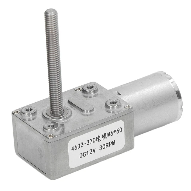 30 Tr/min DC12V M6X50mm Moteur à Engrenages à Courant Continu Autobloquant