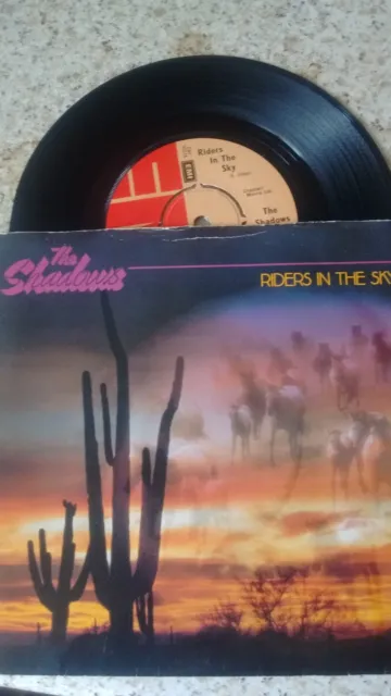 The Shadows Riders In The Sky Uk 1980 Emi 7" 45 Emi 5027