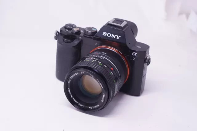 Sony E Mount Adapted 50Mm F1.7 Minolta Rokkor Md Prime Lens All A7 Nex,A6000