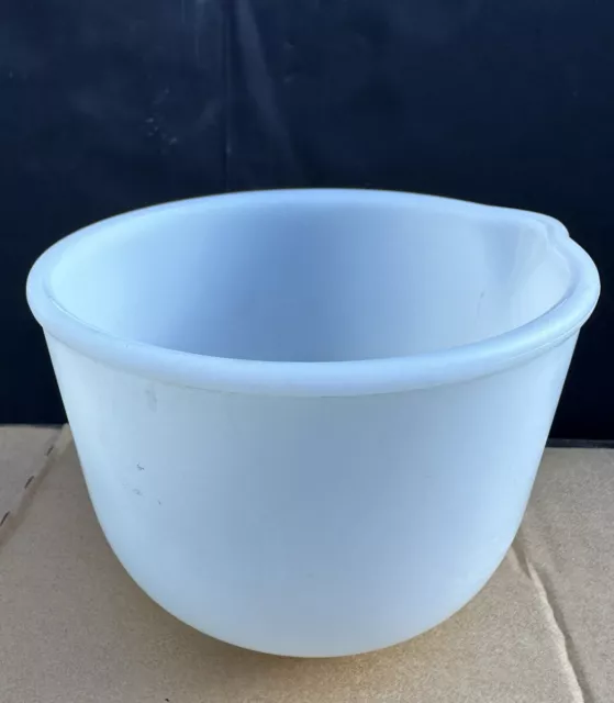 Vintage Glasbake Made for Sunbeam 20CJ White Milk Glass Mixer Mixing Bowl