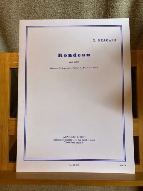 Olivier Messiaen Rondeau pour piano partition éditions Leduc