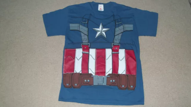 Mens Medium CAPTAIN AMERICA Winter Soldier Marvel Costume Shirt Cosplay RUBIES