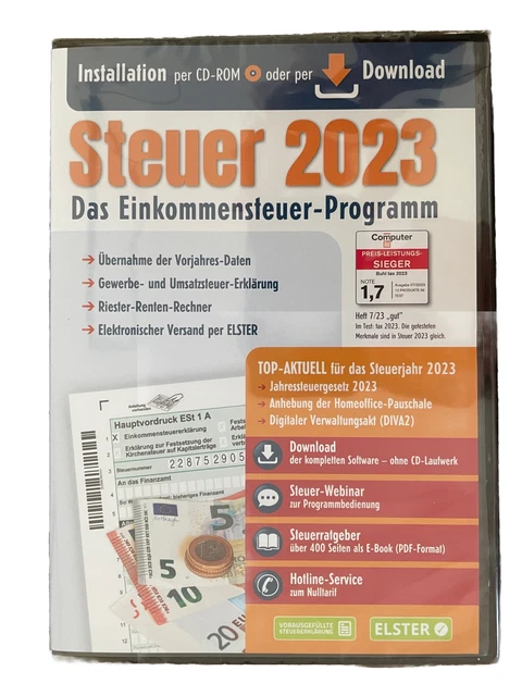 STEUER 2023 ALDI als CD Steuersoftware Steuererklärung Rechnung Versand