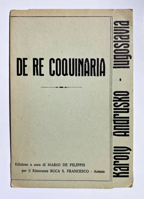 Karoly Andrusko - De Re Coquinaria Exlibris Ex Libris 1986 Mario De Filippis