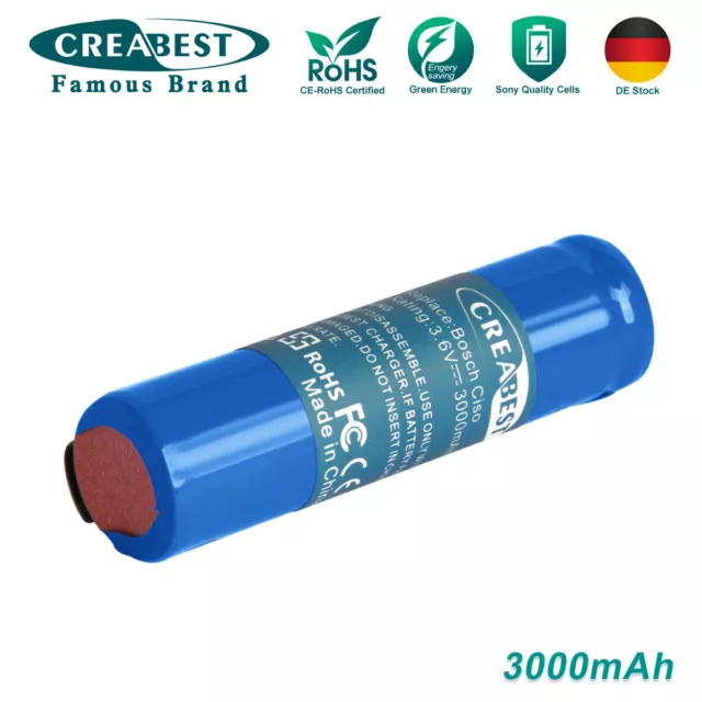 3.6V 3000mAh Li-ion Akku Für Bosch ISO IXO CISO XEO ISIO PTK 3.6 LI Akkutacker