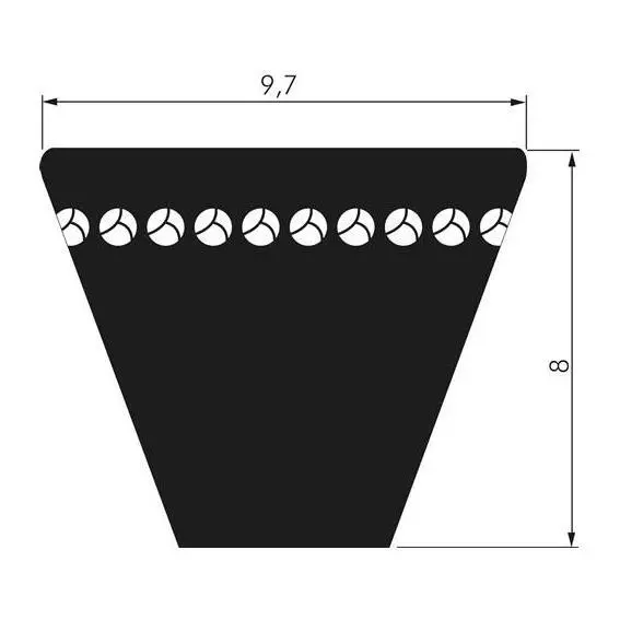 Hochleistungs Schmal Keilriemen Proifl XPZ 9,7 x 8 mm 620 - 3550 mm 2