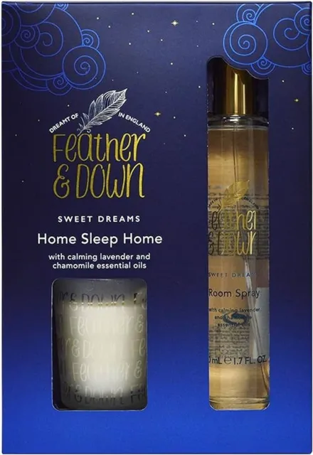 Feather & Down Sweet Dreams Home Sleep Home Gift Set - Room Spray & Candle