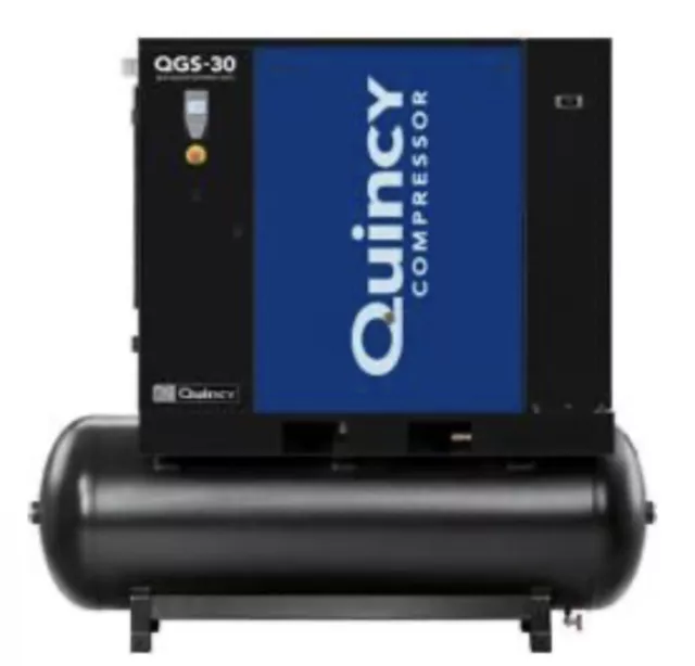 2022 New Quincy QGS-30 Rotary Screw Air Compressor 30 HP w Dryer & 120 G Tank