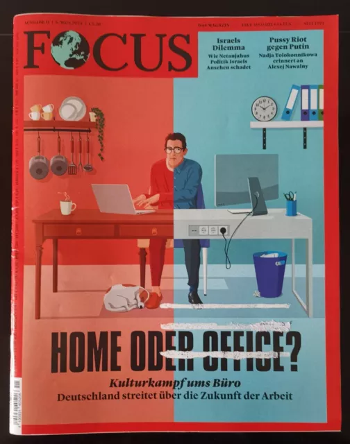 Zeitschrift Focus Heft 11 vom 8. März 2024, Home oder Office?