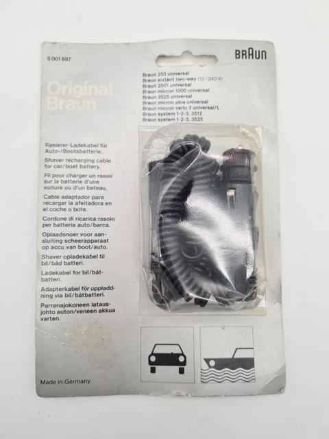 Original Braun Ladekabel fürs Auto/Boot