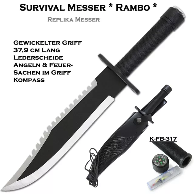 Messer Bowie Knife Hunting Jagdmesser Buschmesser Gürtelmesser K-Fb-317 Outdoor