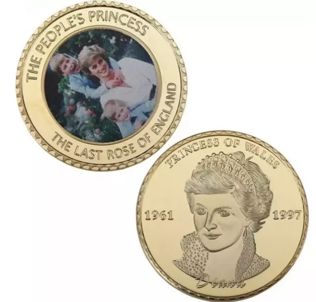 Diana Princess Of Wales And Her Children Harry + William The Future King Coin