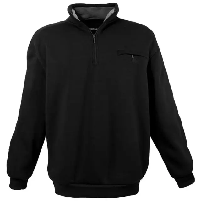 Herren Sweatshirt Pullover Langarm Lavecchia Übergrößen LV-2100 Schwarz 3XL