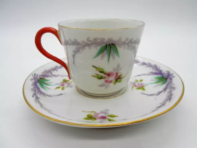 MAGNIFIQUE TASSE & SOUS TASSE EN PORCELAINE DE PARIS XIX ème