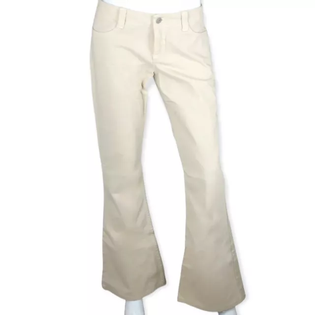 JUICY COUTURE JEANS Beige/Tan Pants Flared 100% Cotton Casual/Summer ~28