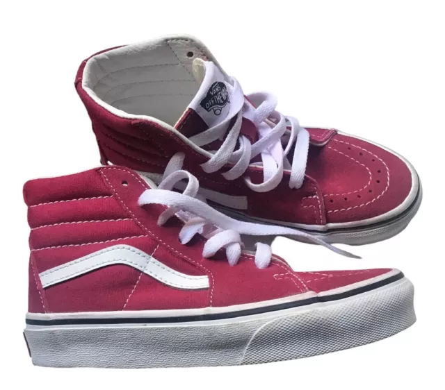Vans Kids Size 13 SK8-Hi Lace Up Red Sneakers Unworn Condition