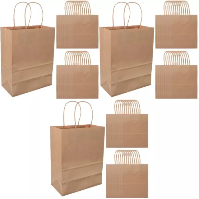 60 pz sacchetti di carta sfusa borsa per confezione regalo contenitore borsa a mano