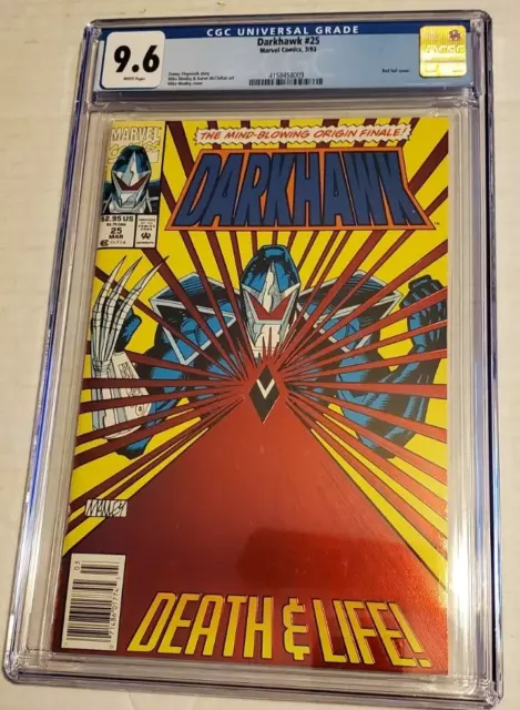 RARE Darkhawk #25 CGC 9.6  Newsstand Red Foil Cover 1st Overhawk Key NEW SLAB