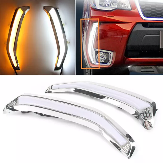 For Subaru Forester 2013-2018 2014 2015 CAR Daytime Running Light LED DRL