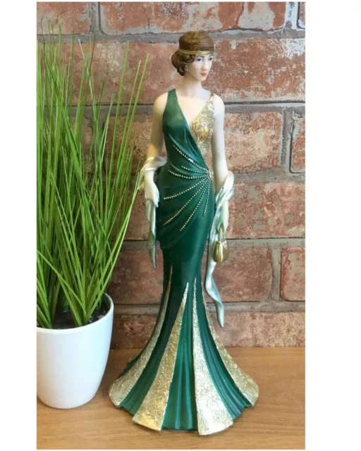 *SECOND* Lily Emerald Green & Gold Charleston Broadway Belles Figurine WB63220A