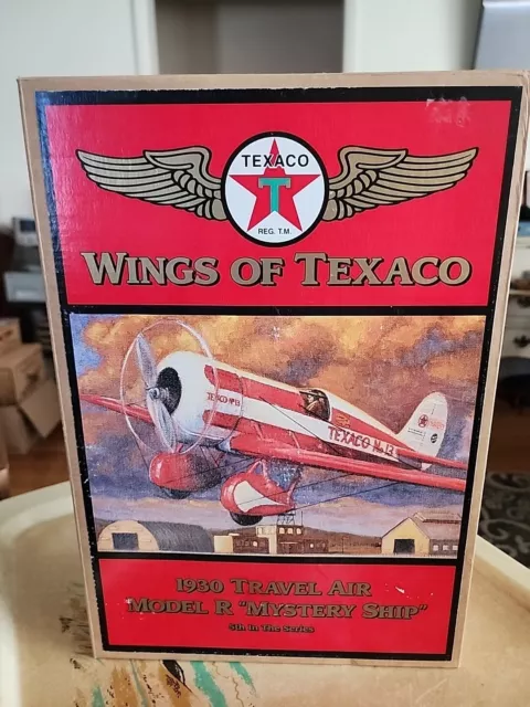 1930 Wings of Texaco Travel Air Model R Mystery Ship Die Cast Airplane Bank ERTL