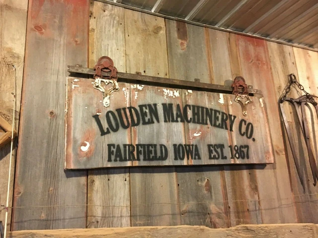 barn wood sign /  antique barn door roller louden sign/ rustic man cave sign 3