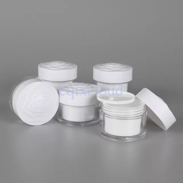 20g 30g 50g Empty Plastic Jars Container Rose Cap Cosmetic Cream Salve Gel Pot