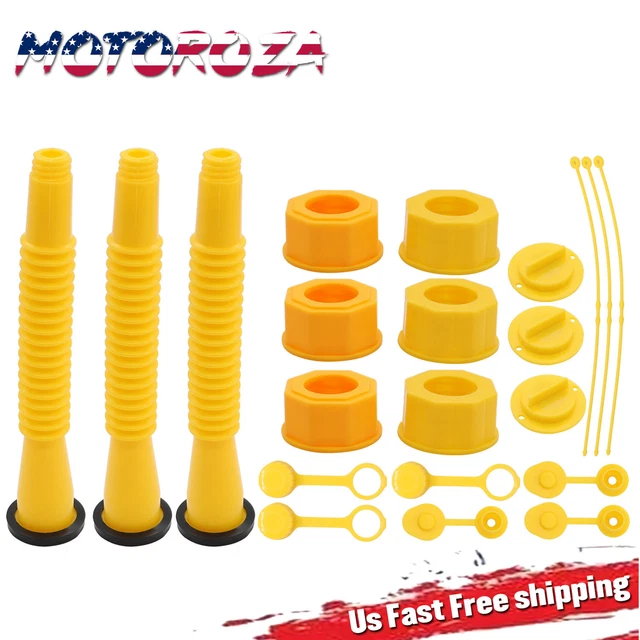 3X REPLACE GAS Can Spout Nozzle Vent Kit Fit For Plastic Gas Cans Old