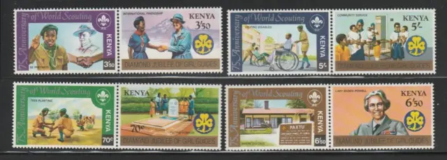 Kenya Stamps 1982 World Scouting Pairs X4  Mnh - Ken29